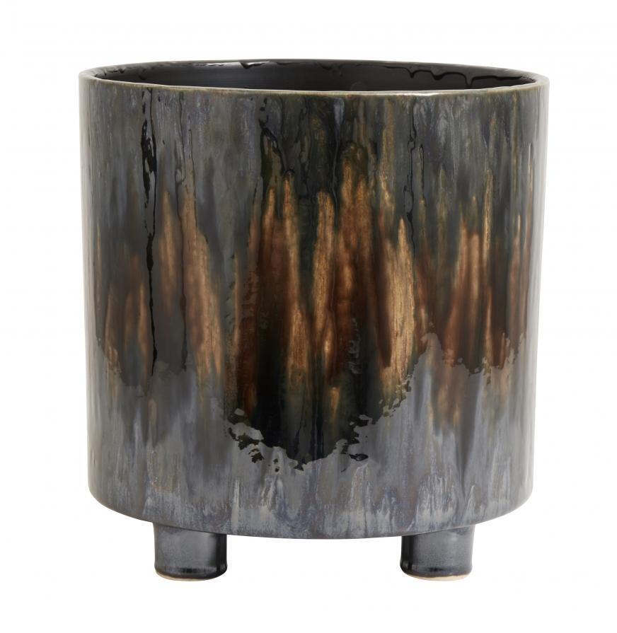 MACETERO MARRON OSCURO ARTE MEDIANO - CARMAN Showroom